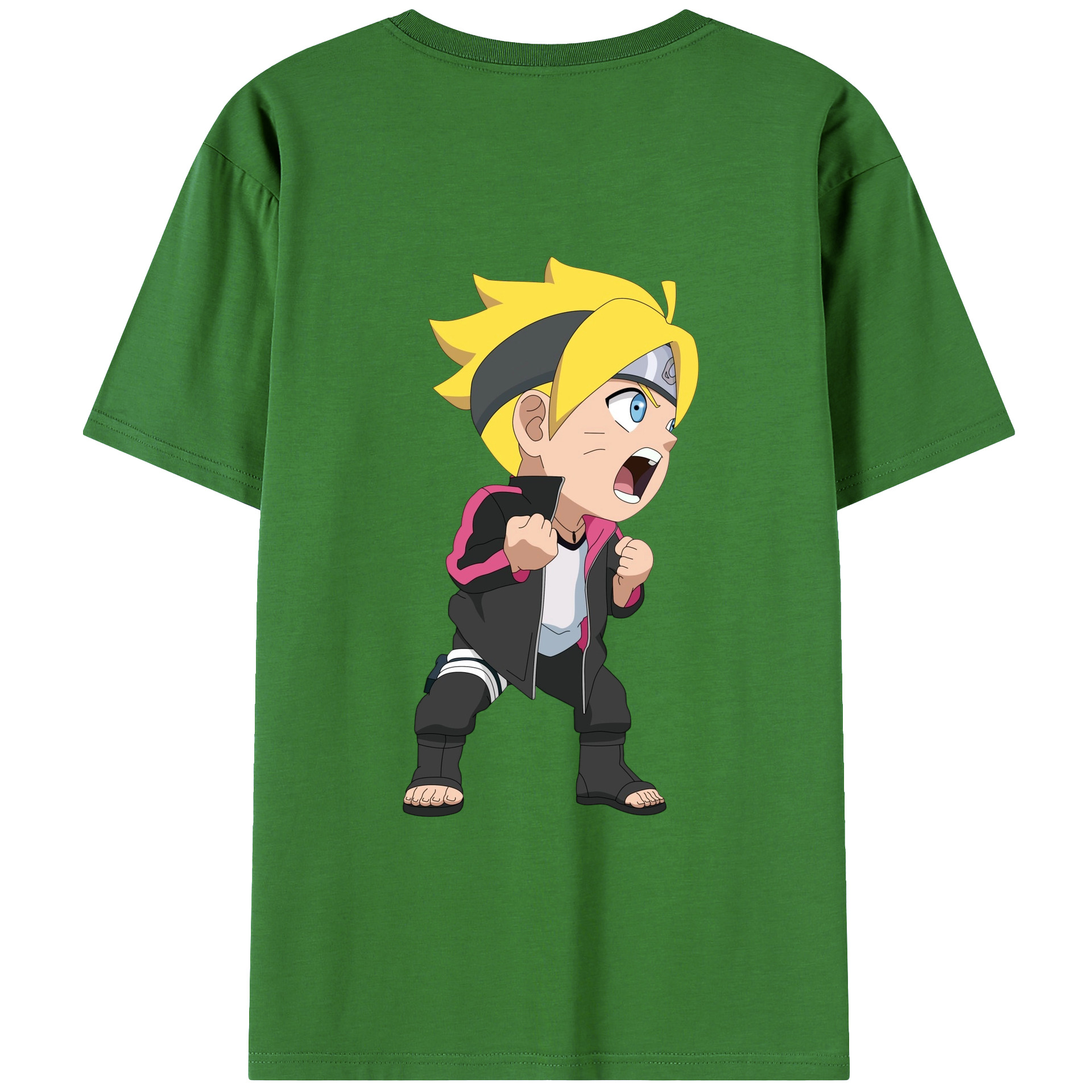 （画像用） NARUTO -ナルト- うずまき ボルト Uzumaki Boruto レディース半袖Tシャツ(バックプリント)
